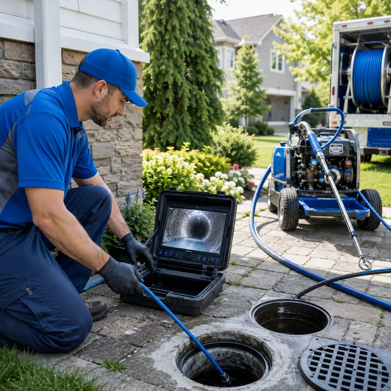 Outdoor drain cleaning professionals serving Goldsmith, IN