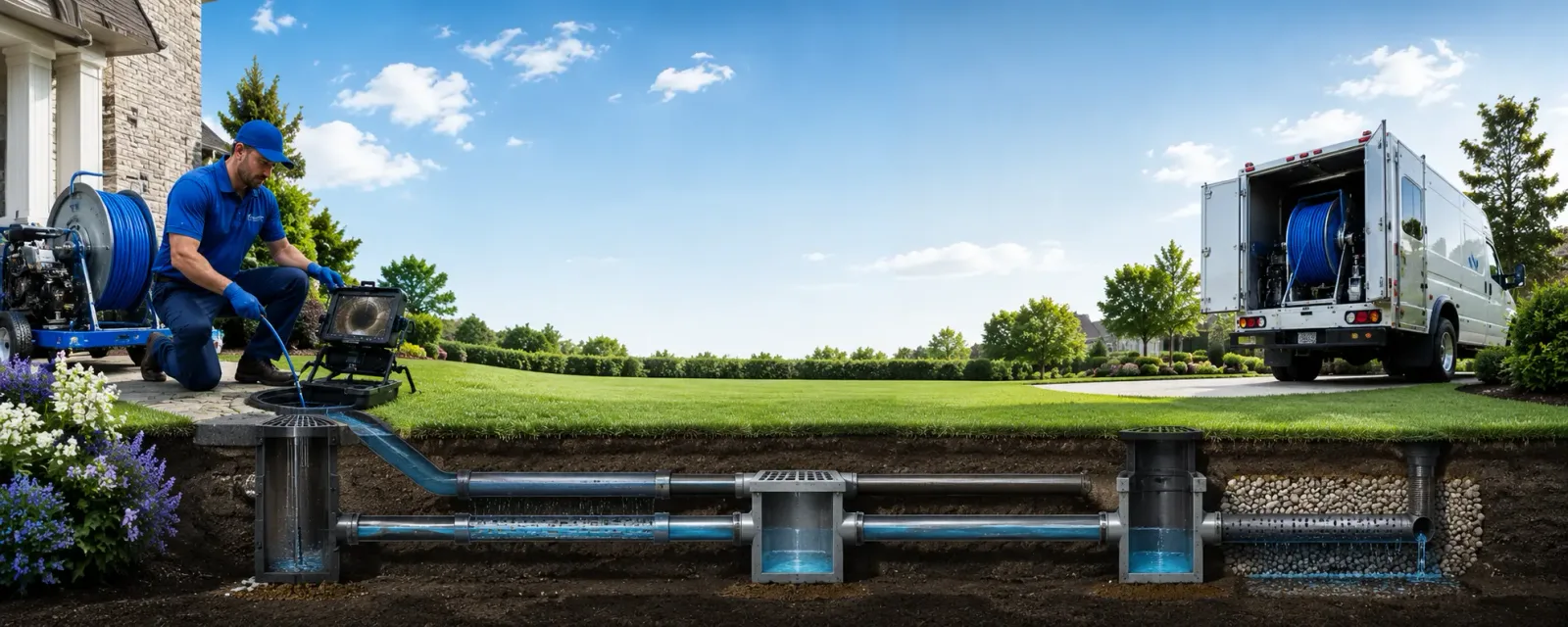 Outdoor drain cleaning information for Goldsmith, IN